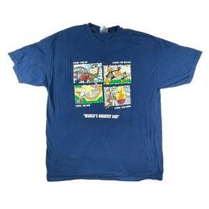 Vintage 90s Looney Tunes World's Greatest Dad Bugs Bunny Taz Daffy Duck t-shirt